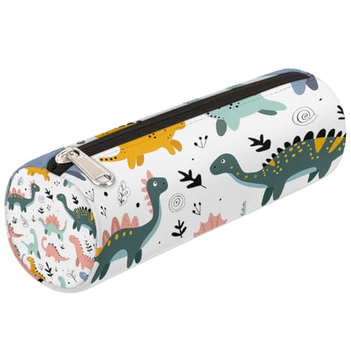 Mexpekil Federmäppchen mit niedlichem Dinosaurier-Cartoon-Muster, für Mädchen und Jungen, Schreibwaren-Beutel, Organizer, kleine Schulbedarf-Tasche für Studenten, Büro von Mexpekil