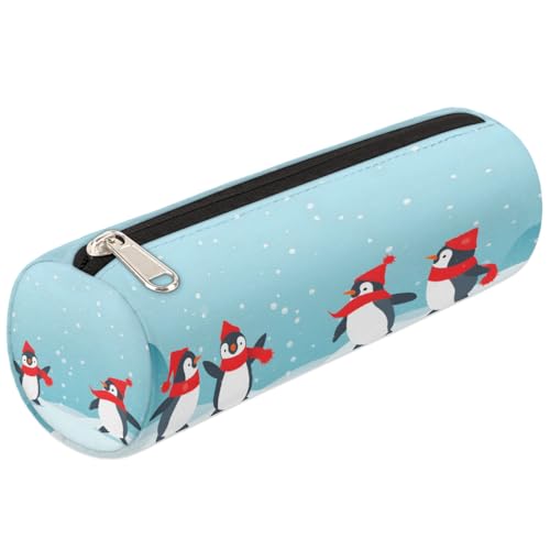 Mexpekil Federmäppchen mit rotem Schal, Cartoon-Pinguin, Schulbedarf, Tasche für Mädchen, Jungen, Teenager, Frauen, Make-up-Pinseltasche Mexpekil Federmäppchen mit rotem Schal, Cartoon-Pinguin, Schulbedarf, Tasche für Mädchen, Jungen, Teenager, Frauen, Make-up-Pinseltasche von Mexpekil