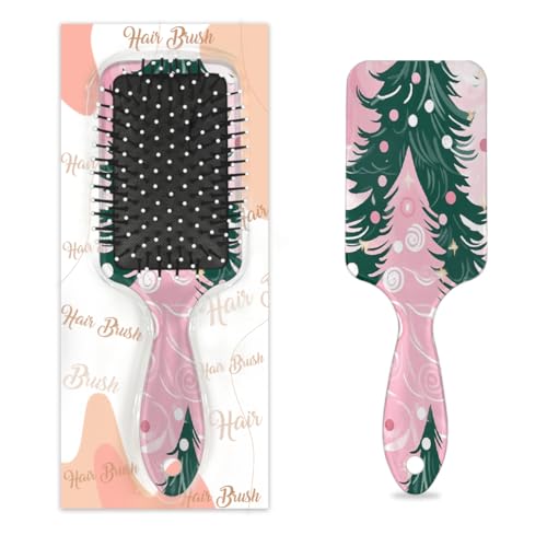 Mexpekil Haarbürste, zum Entwirren, für nasse und trockene Haare, Massage-Luftkissen, Kamm, für Mädchen, Damen, Herren, Rosa / Grün von Mexpekil