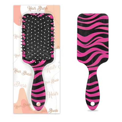 Mexpekil Haarbürste, zum Entwirren, für nasse und trockene Haare, Massagekamm für Mädchen, Damen, Herren, Rosa / Schwarz von Mexpekil