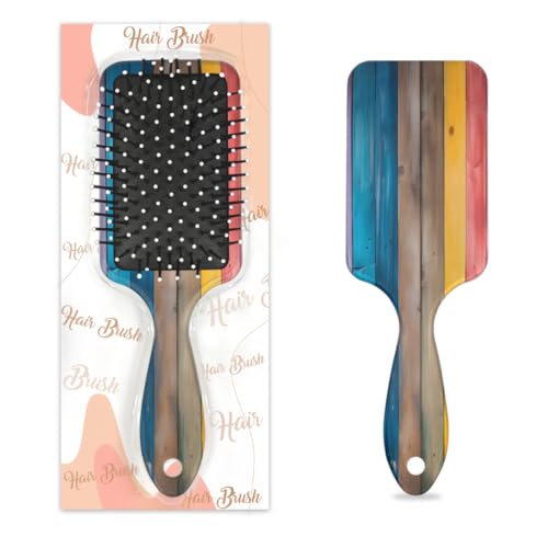 Mexpekil Haarbürste zum Entwirren von nassem und trockenem Haar, mit Holzstruktur, Massagekamm für Mädchen, Damen, Herren von Mexpekil