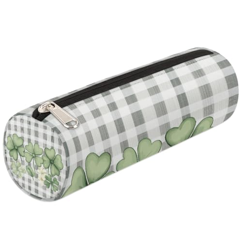 Mexpekil Kleeblatt-kariertes Federmäppchen, Schulbedarf, Tasche für Mädchen, Jungen, Teenager, Frauen, Make-up-Pinseltasche Mexpekil Kleeblatt-kariertes Federmäppchen, Schulbedarf, Tasche für Mädchen, Jungen, Teenager, Frauen, Make-up-Pinseltasche von Mexpekil