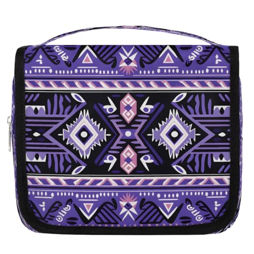 Mexpekil Kulturbeutel mit geometrischem Azteken-Druck, für Damen, Herren, Damen, wasserdicht, zum Aufhängen, Reise-Kulturbeutel mit Haken, Kosmetiktasche, Make-up-Tasche, Organizer Mexpekil Kulturbeutel mit geometrischem Azteken-Druck, für Damen, Herren, Damen, wasserdicht, zum Aufhängen, Reise-Kulturbeutel mit Haken, Kosmetiktasche, Make-up-Tasche, Organizer von Mexpekil