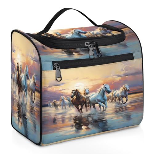 Mexpekil Kulturbeutel zum Aufhängen, Motiv: Laufpferd, für Damen und Herren, groß, wasserdicht, Make-up, Kosmetik, Kulturbeutel für Reisen, mehrfarbig, 10.2 x 6.5 x 9.2 inches, Kulturbeutel Mexpekil Kulturbeutel zum Aufhängen, Motiv: Laufpferd, für Damen und Herren, groß, wasserdicht, Make-up, Kosmetik, Kulturbeutel für Reisen, mehrfarbig, 10.2 x 6.5 x 9.2 inches, Kulturbeutel von Mexpekil