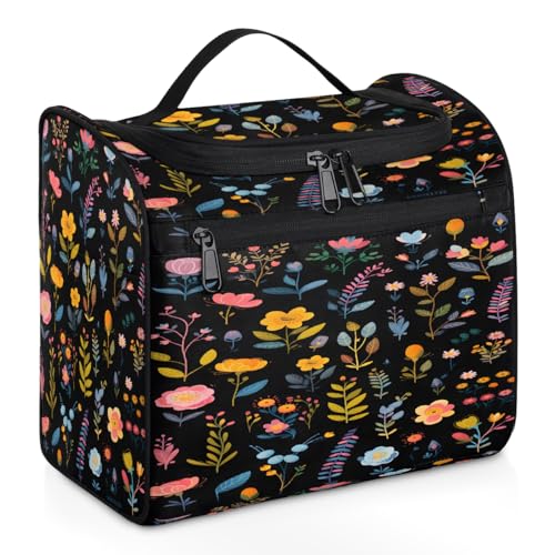 Mexpekil Kulturbeutel zum Aufhängen, bunt, handgezeichnete Blumenblätter, für Damen und Herren, groß, wasserdicht, Make-up, Kosmetik, Kulturbeutel für Reisen, mehrfarbig, 10.2 x 6.5 x 9.2 inches, Mexpekil Kulturbeutel zum Aufhängen, bunt, handgezeichnete Blumenblätter, für Damen und Herren, groß, wasserdicht, Make-up, Kosmetik, Kulturbeutel für Reisen, mehrfarbig, 10.2 x 6.5 x 9.2 inches, von Mexpekil