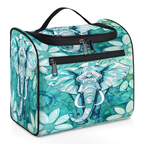 Mexpekil Kulturbeutel zum Aufhängen, für Damen und Herren, groß, wasserdicht, für Make-up, Kosmetik, Kulturbeutel für Reisen, Blaugrün / Türkis, mehrfarbig, 10.2 x 6.5 x 9.2 inches, Kulturbeutel von Mexpekil