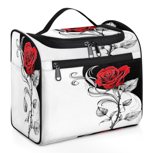 Mexpekil Kulturbeutel zum Aufhängen, für Damen und Herren, groß, wasserdicht, für Make-up, Kosmetik, Kulturbeutel für Reisen, mehrfarbig, 10.2 x 6.5 x 9.2 inches, Kulturbeutel von Mexpekil