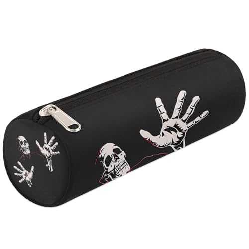 Mexpekil Lustiges Huaman Totenkopf-Hand-Federmäppchen, Stiftetasche, Marker-Tasche für Kinder, Jungen, Mädchen, Zylinder, rund, Federmäppchen für Schulbedarf, Organizer Mexpekil Lustiges Huaman Totenkopf-Hand-Federmäppchen, Stiftetasche, Marker-Tasche für Kinder, Jungen, Mädchen, Zylinder, rund, Federmäppchen für Schulbedarf, Organizer von Mexpekil