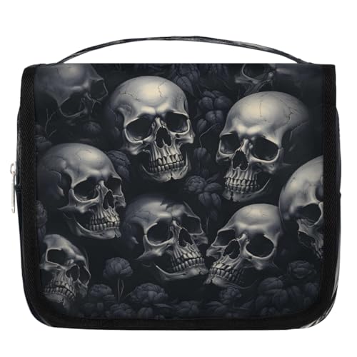 Mexpekil Reise-Kulturbeutel zum Aufhängen, Totenkopf-Kopf, groß, Kulturbeutel, tragbar, Make-up, Kosmetik-Organizer, Taschen für Mädchen und Jungen Mexpekil Reise-Kulturbeutel zum Aufhängen, Totenkopf-Kopf, groß, Kulturbeutel, tragbar, Make-up, Kosmetik-Organizer, Taschen für Mädchen und Jungen von Mexpekil