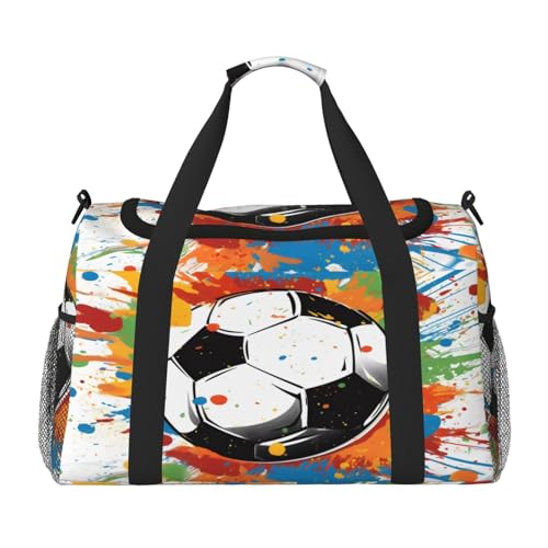 Mexpekil Reisetasche für Herren und Damen, Regenbogen, für Sport, Wochenende, Übernachtung, Fitnessstudio, Handgepäcktasche, mehrfarbig, 19.7x10.2x13 in, Reisetasche von Mexpekil