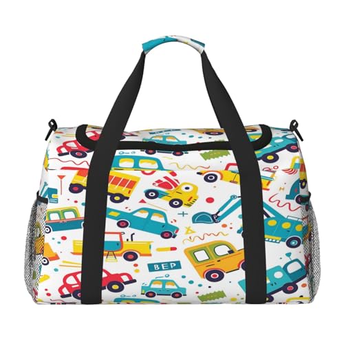 Mexpekil Reisetasche mit Cartoon-Motiv, für Herren, Damen, Sport, Wochenende, Übernachtung, Fitnessstudio, Handgepäcktasche, mehrfarbig, 19.7x10.2x13 in, Reisetasche von Mexpekil