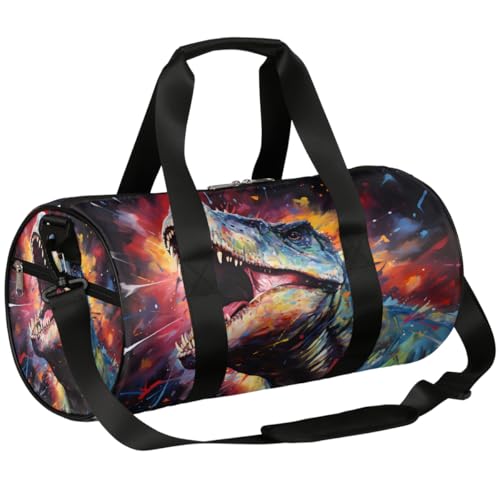 Mexpekil Reisetasche mit Schuhfach, wasserdicht, heulender Dinosaurier, Aquarell-Kunstdruck, Reiserucksack für Fitness, Fitnessstudio, Wochenendausflüge, Aquarell-Kunstdruck mit heulendem Dinosaurier Mexpekil Reisetasche mit Schuhfach, wasserdicht, heulender Dinosaurier, Aquarell-Kunstdruck, Reiserucksack für Fitness, Fitnessstudio, Wochenendausflüge, Aquarell-Kunstdruck mit heulendem Dinosaurier von Mexpekil