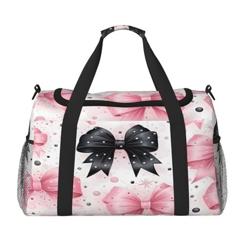 Mexpekil Reisetasche mit abstrakter Fliege, für Herren und Damen, Sport, Wochenende, Übernachtung, Fitnessstudio, Handgepäcktasche, mehrfarbig, 19.7x10.2x13 in, Reisetasche von Mexpekil