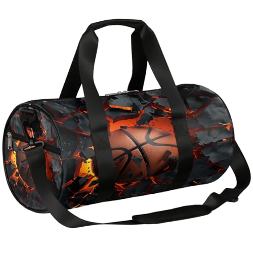 Mexpekil Seesack mit Schuhfach, wasserdichter Basketball-Reiserucksack für Fitness, Fitnessstudio, Wochenendausflüge, Basketball bricht eine flache Oberfläche von Mexpekil