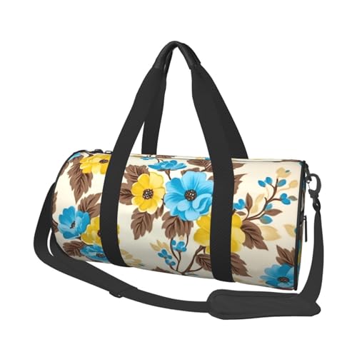 Mexpekil Turnbeutel, faltbar, Reisetasche, Handgepäck, wasserdicht, Sport, Tanz, Wochenende, Übernachtungstasche, Gelb-braunes Blumenmuster, Einheitsgröße Mexpekil Turnbeutel, faltbar, Reisetasche, Handgepäck, wasserdicht, Sport, Tanz, Wochenende, Übernachtungstasche, Gelb-braunes Blumenmuster, Einheitsgröße von Mexpekil