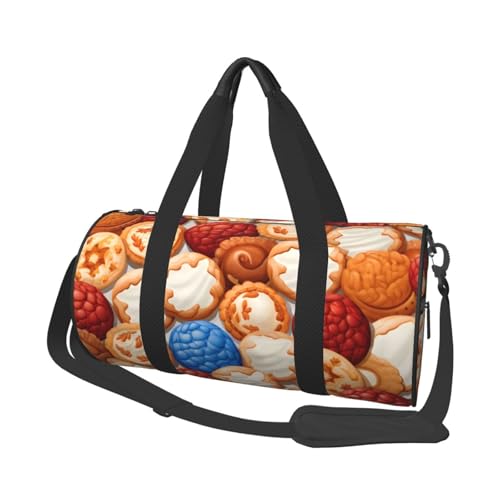 Mexpekil Turnbeutel, faltbar, Reisetasche, Handgepäck, wasserdicht, Sport, Tanz, Wochenende, Übernachtungstasche, Kekse, Einheitsgröße von Mexpekil