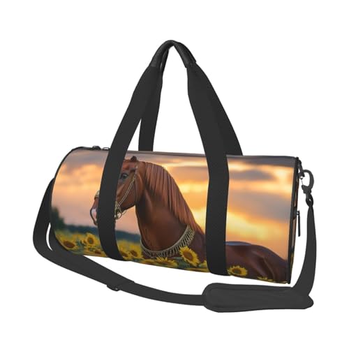 Mexpekil Turnbeutel, faltbar, Reisetasche, Handgepäck, wasserdicht, Sport, Tanz, Wochenende, Übernachtungstasche, Schöne Sonnenblumen, Einheitsgröße von Mexpekil