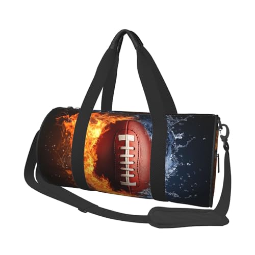 Mexpekil Turnbeutel, faltbar, Reisetasche, Handgepäck, wasserdicht, Sport, Tanz, Wochenende, Übernachtungstasche, Wasserfeuer-Fußball, Einheitsgröße von Mexpekil
