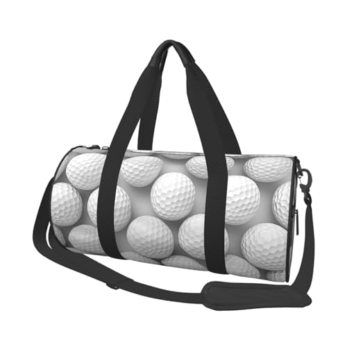 Mexpekil Turnbeutel, faltbar, Reisetasche, Handgepäck, wasserdicht, Sport, Tanz, Wochenende, Übernachtungstasche, Weißer Golfball, Einheitsgröße von Mexpekil