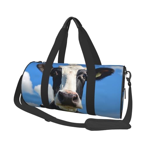 Mexpekil Turnbeutel, faltbar, Reisetasche, Handgepäck, wasserdicht, Sport, Tanz, Wochenende, Übernachtungstasche, kuh, Einheitsgröße von Mexpekil