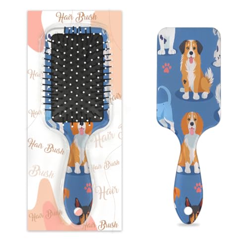 Mexpekil Virous Haarbürste für Hunde, Welpen, Pfotenabdruck, zum Entwirren von nassen und trockenen Haaren, Massagekamm für Mädchen, Damen, Herren von Mexpekil