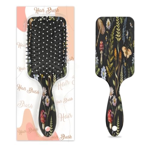 Mexpekil Wald Pilz Schnecken Blätter Entwirrung Paddel Haarbürste Nass Trocken Haar Bürsten Massage Luftkissen Kamm für IDs Mädchen Damen Herren von Mexpekil
