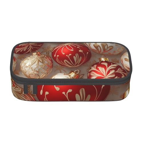 Mexpekil Weihnachten Weihnachtsmann Kaninchen Muster Federmäppchen für Mädchen Jungen Federmäppchen Schreibwaren Organizer mit Fächern Schulbedarf Tasche für Studenten Büro, Weihnachtsschmuck von Mexpekil