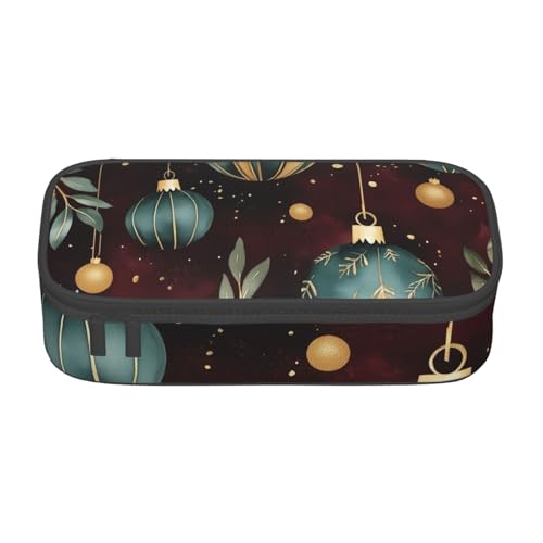 Mexpekil Weihnachten Weihnachtsmann Kaninchen Muster Federmäppchen für Mädchen Jungen Federmäppchen Schreibwaren Organizer mit Fächern Schulbedarf Tasche für Studenten Büro, Weihnachtsschmuck von Mexpekil