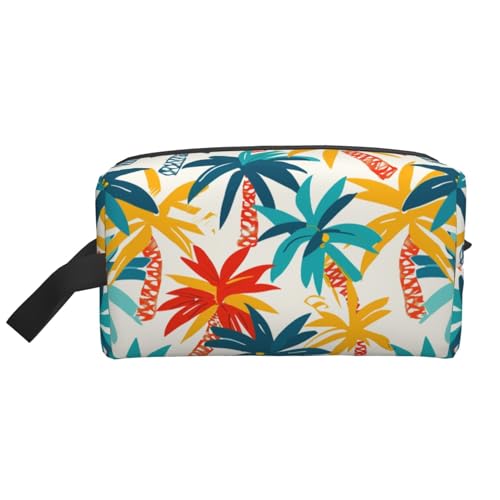 Reise-Kulturbeutel, groß, Retro-Stil, Kokosnussbaum, Make-up-Tasche, Kulturbeutel für Damen und Herren, weiß, Einheitsgröße, Kulturbeutel Reise-Kulturbeutel, groß, Retro-Stil, Kokosnussbaum, Make-up-Tasche, Kulturbeutel für Damen und Herren, weiß, Einheitsgröße, Kulturbeutel von Mexpekil