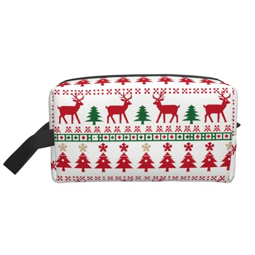 Reise-Kulturbeutel, große Make-up-Tasche, Weihnachtsbaum-Druck, Make-up-Tasche, Kulturbeutel, Kulturbeutel für Damen und Herren, weiß, Einheitsgröße, Kulturbeutel Reise-Kulturbeutel, große Make-up-Tasche, Weihnachtsbaum-Druck, Make-up-Tasche, Kulturbeutel, Kulturbeutel für Damen und Herren, weiß, Einheitsgröße, Kulturbeutel von Mexpekil
