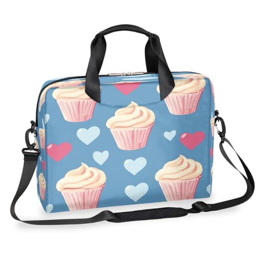 Sweet Dessert Cupcake Laptop-Aktentasche für Männer und Frauen, 15,7 Zoll Business-Computertasche mit abnehmbarem Schultergurt, Laptoptasche, Messenger-Aktentasche von Mexpekil