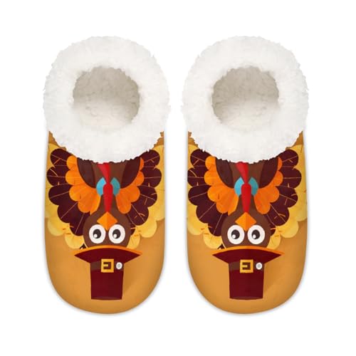 Thanksgiving-Hausschuhe für Damen und Herren, Huhn-Muster, Memory-Schaum, Hausschuhe, Hausschuhe, Socken, multi, 37.5/38.5 EU Weit von Mexpekil