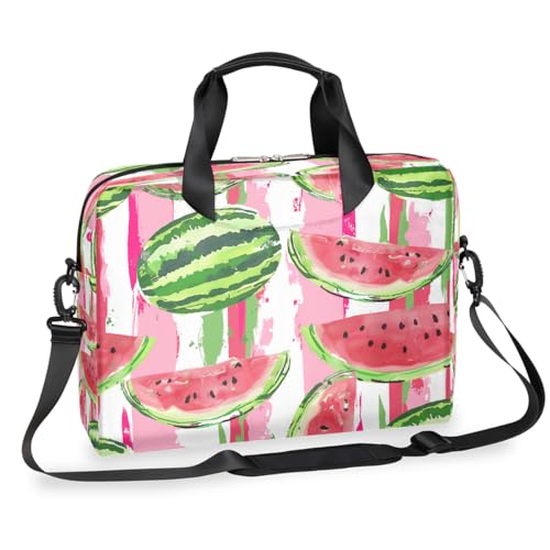 Wassermelone Laptop-Aktentasche für Herren und Damen, 15,7 Zoll Business Computertasche mit abnehmbarem Schultergurt, Laptoptasche, Messenger-Aktentasche von Mexpekil