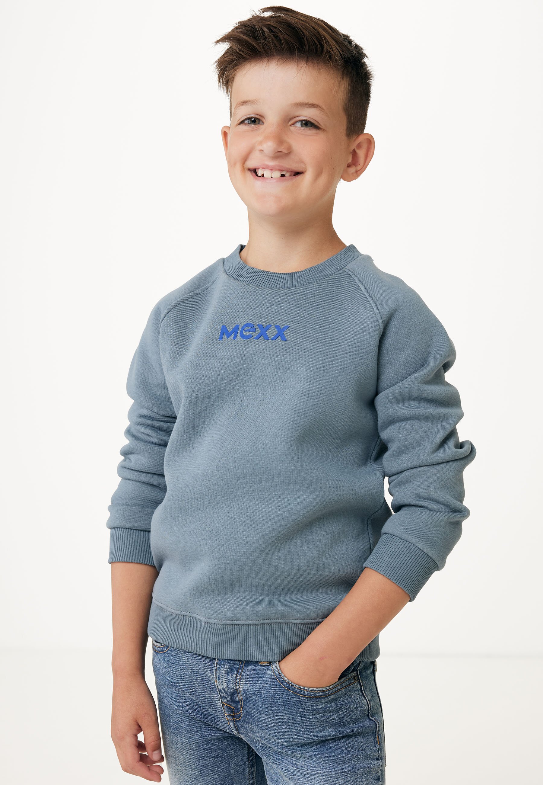 Basic Sweater Faded Blue von Mexx