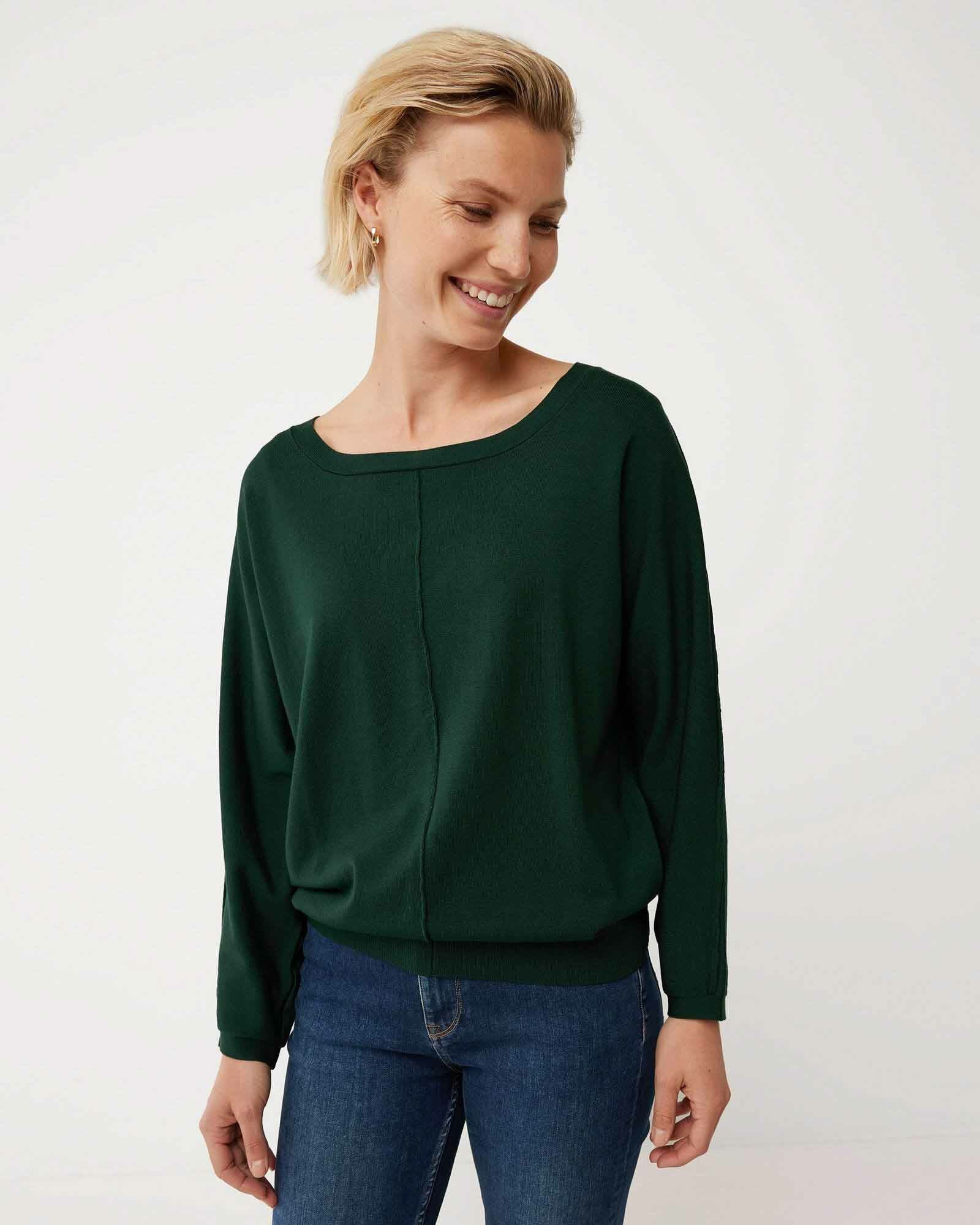 Batsleeve basic knit pullover Dark Green von Mexx