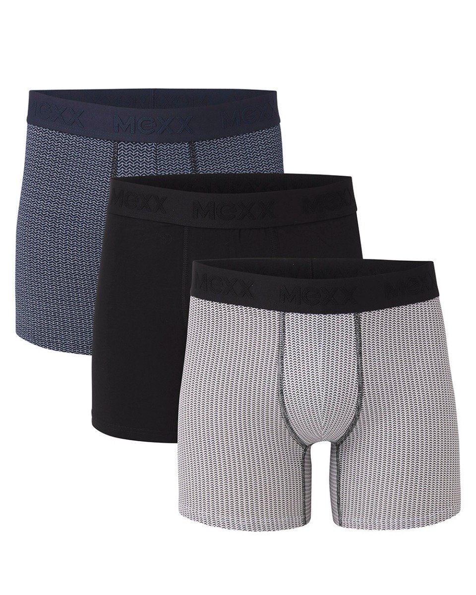 Boxershorts 3er-Pack schwarz/navy/grau von Mexx