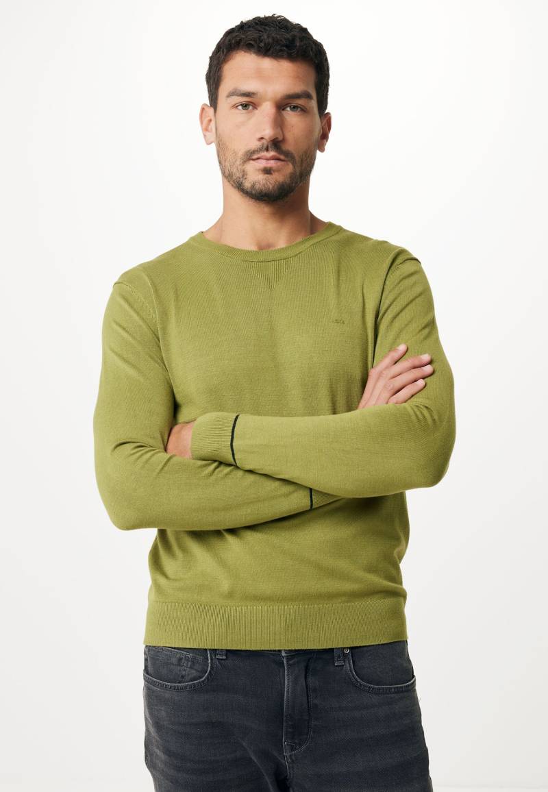 Brian Crew Neck Sweater Ochre Green von Mexx