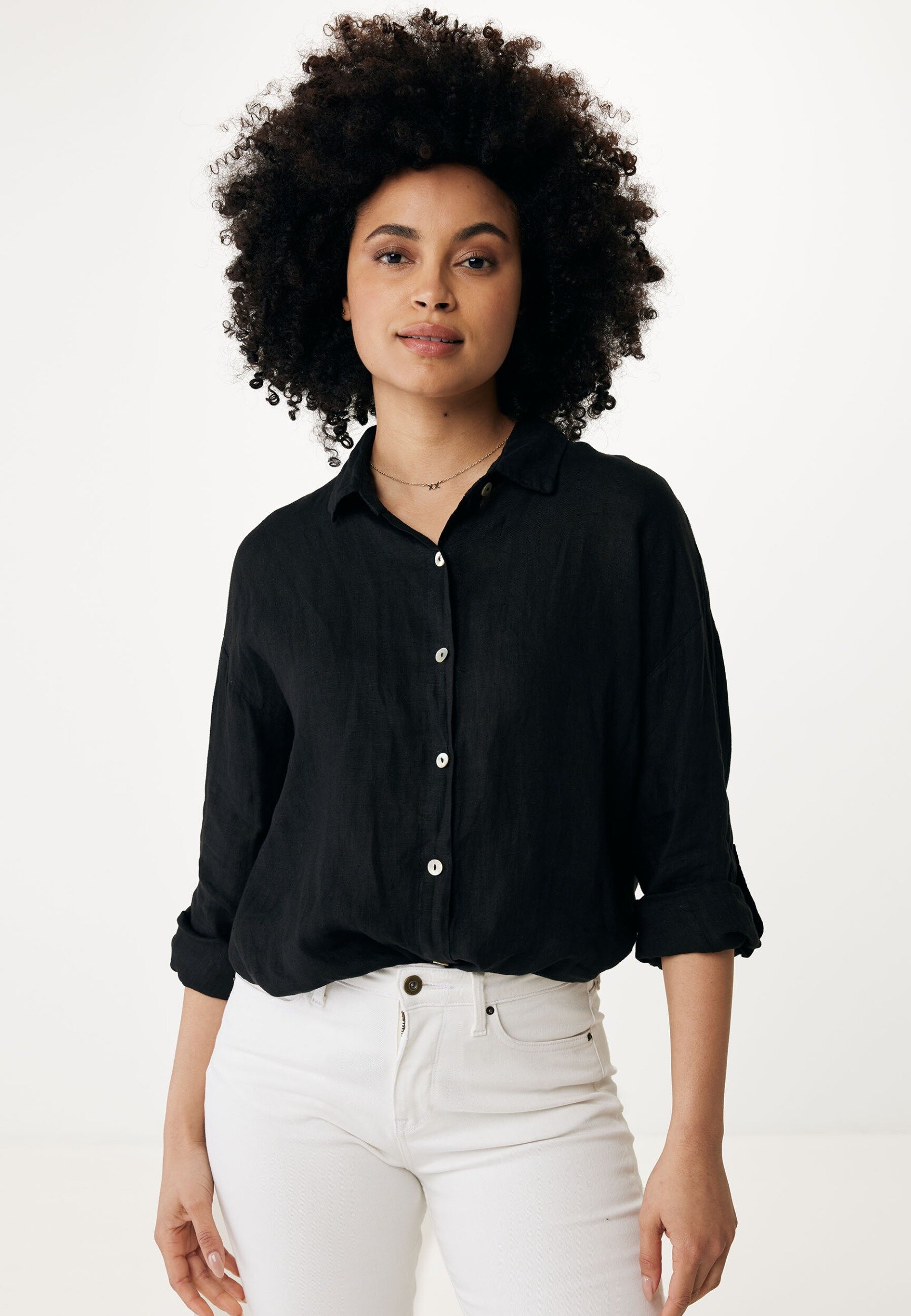 Button through blouse Black von Mexx