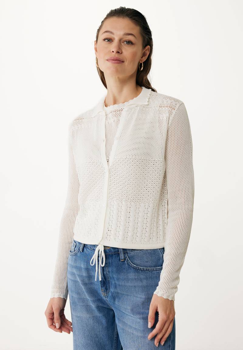 Cardigan Patch ajour Dull White von Mexx
