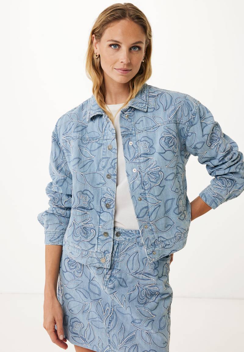 Denim Jacket Embroidered Light Bleach von Mexx
