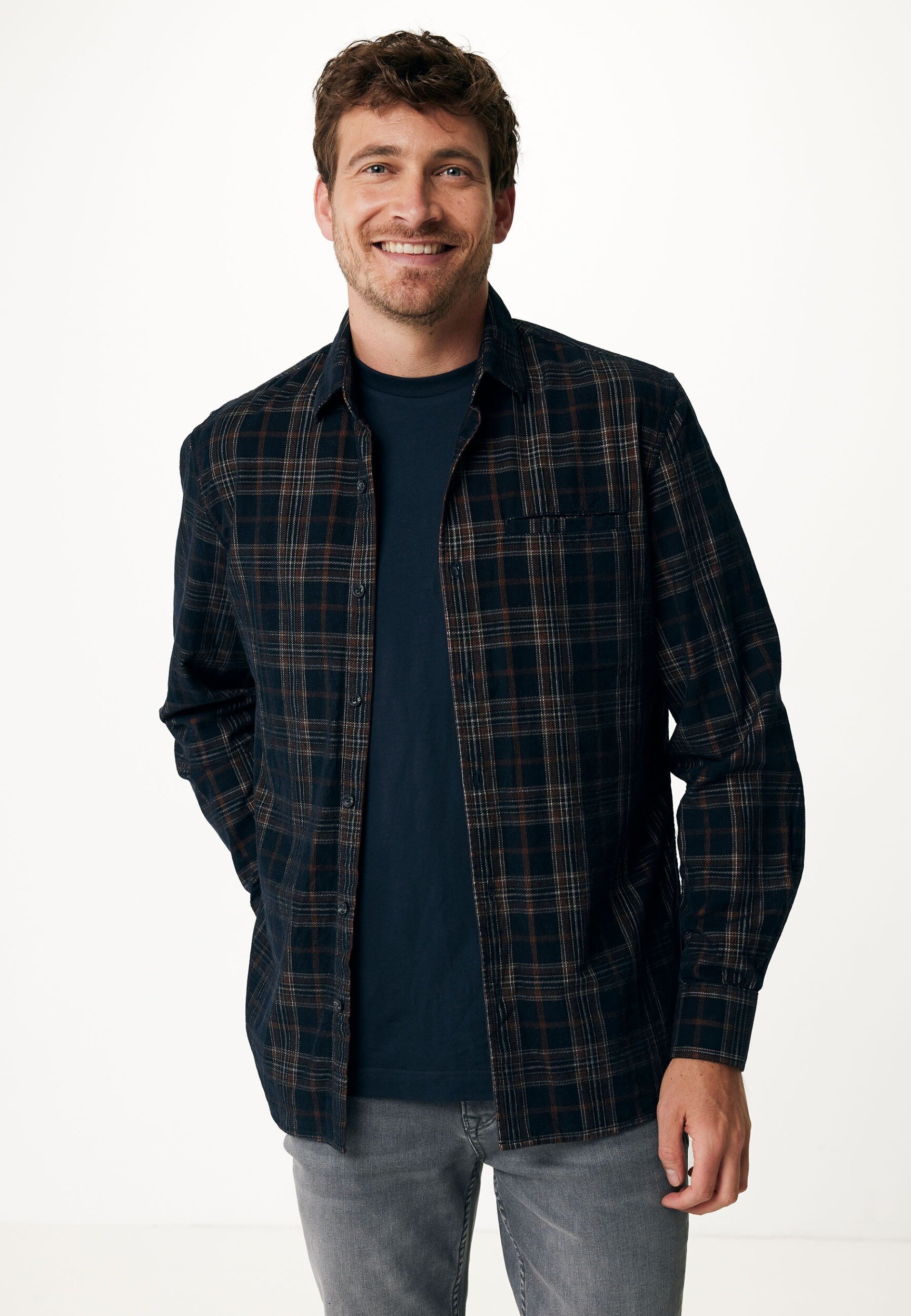 Hemd Dobby Kaffee Braun von Mexx