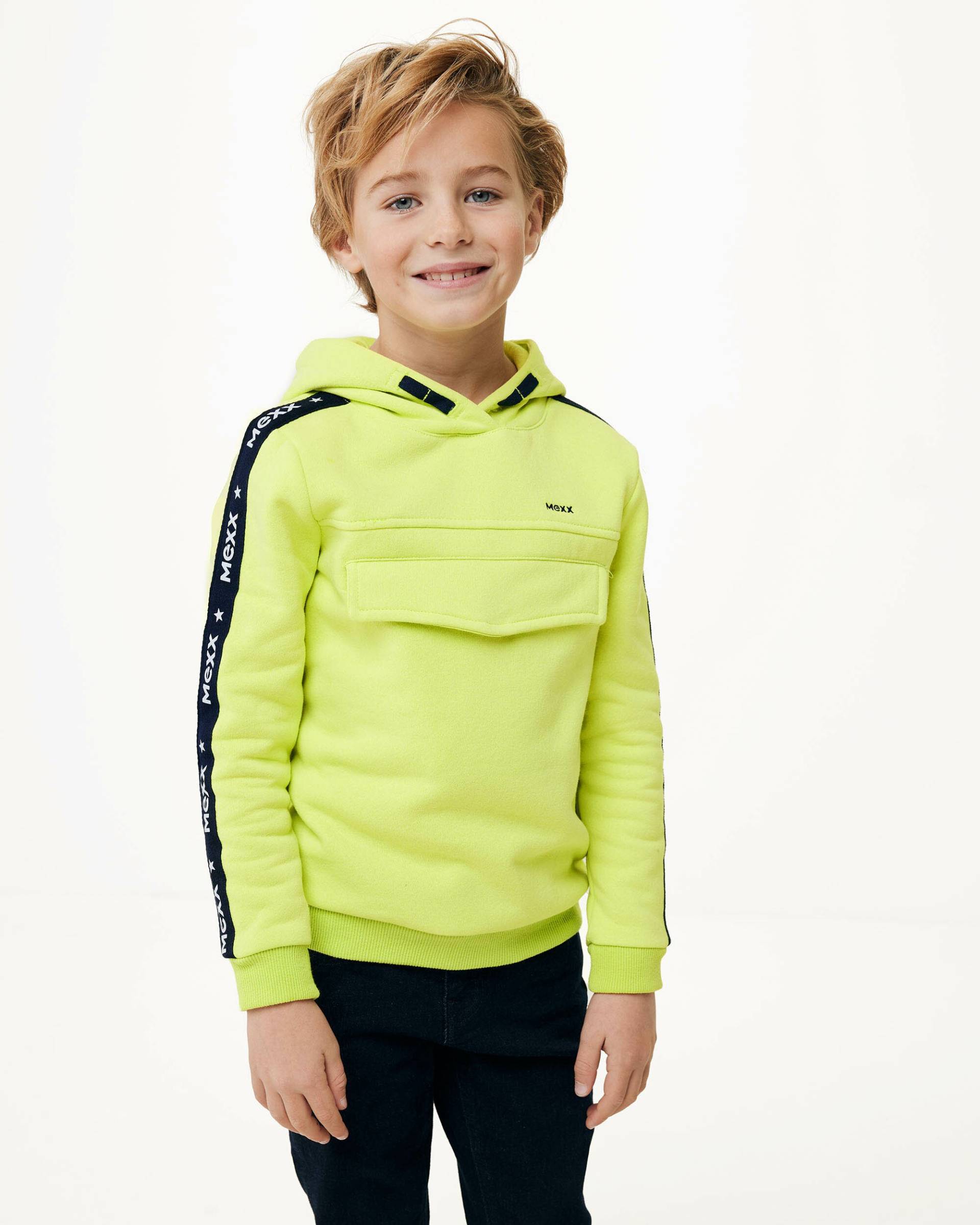 Hoody with kangeroo pocket Neon Yellow von Mexx