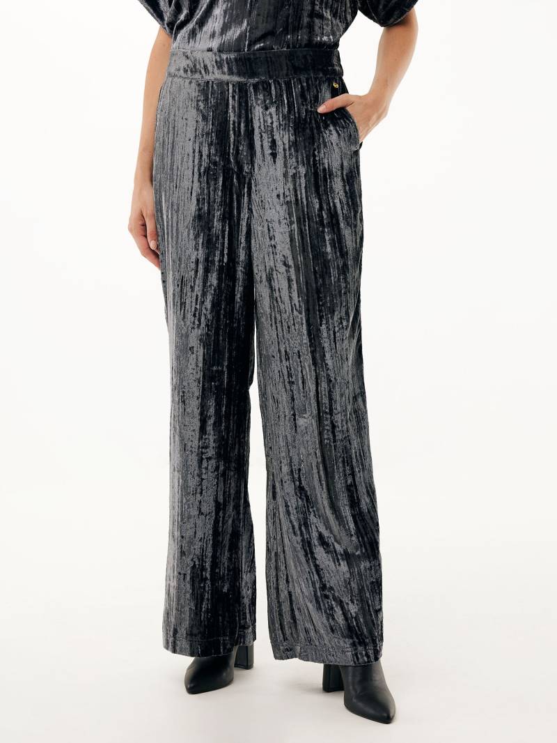 Hose Crushed Velvet Grau von Mexx