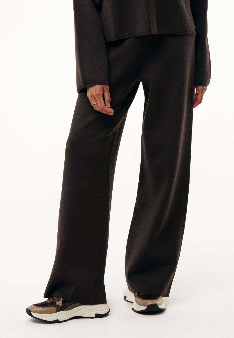 Hose Knitted Straight Dunkelbraun von Mexx