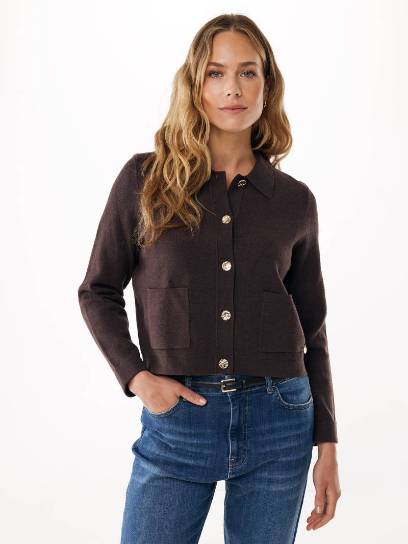 Knitted Jacket Dunkelbraun von Mexx