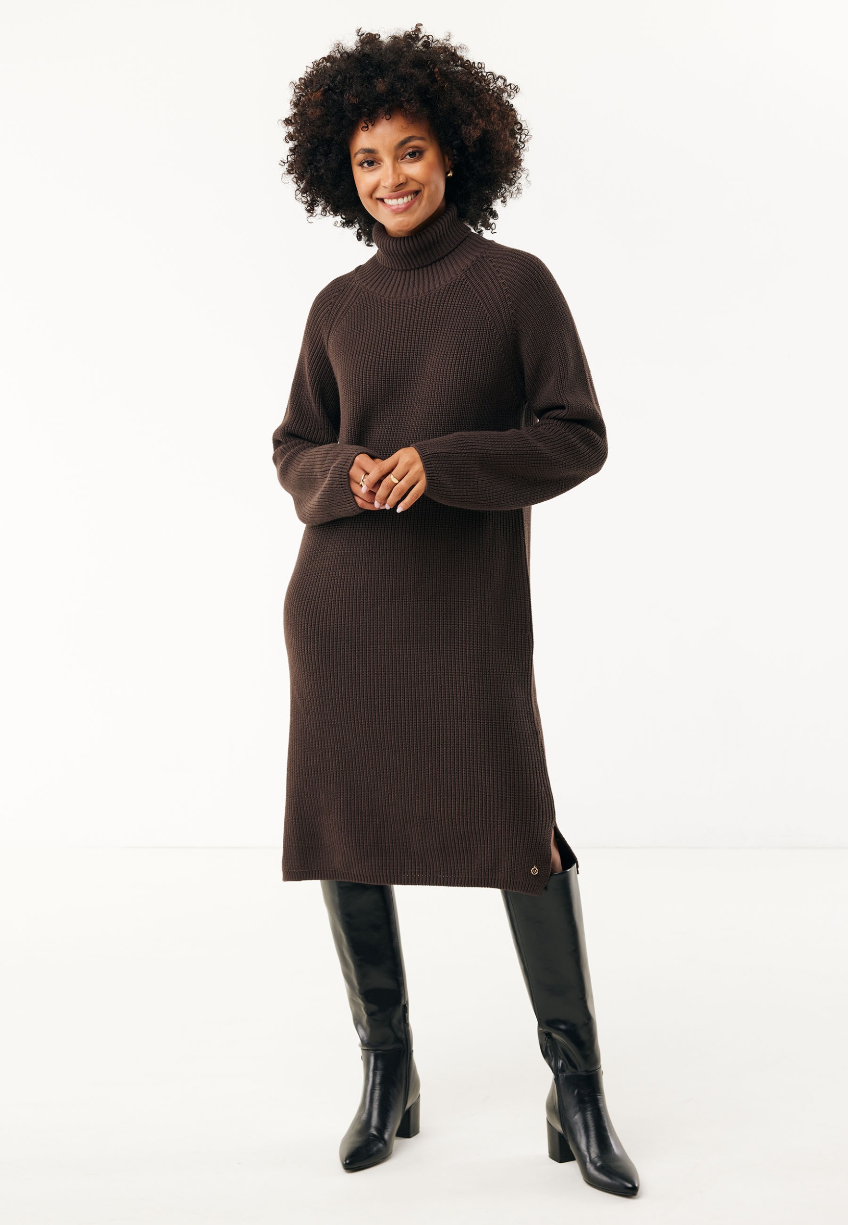 Knitted Kleider Orchid Dunkelbraun von Mexx