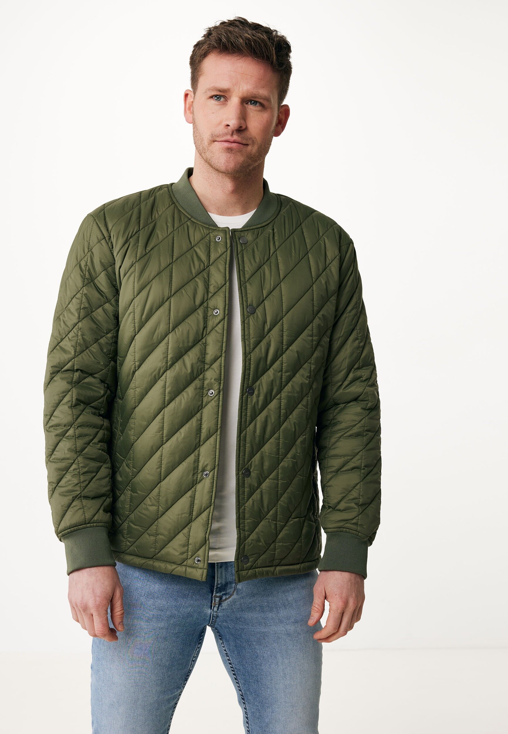 Lightweight Padded Straight Bomber Green von Mexx