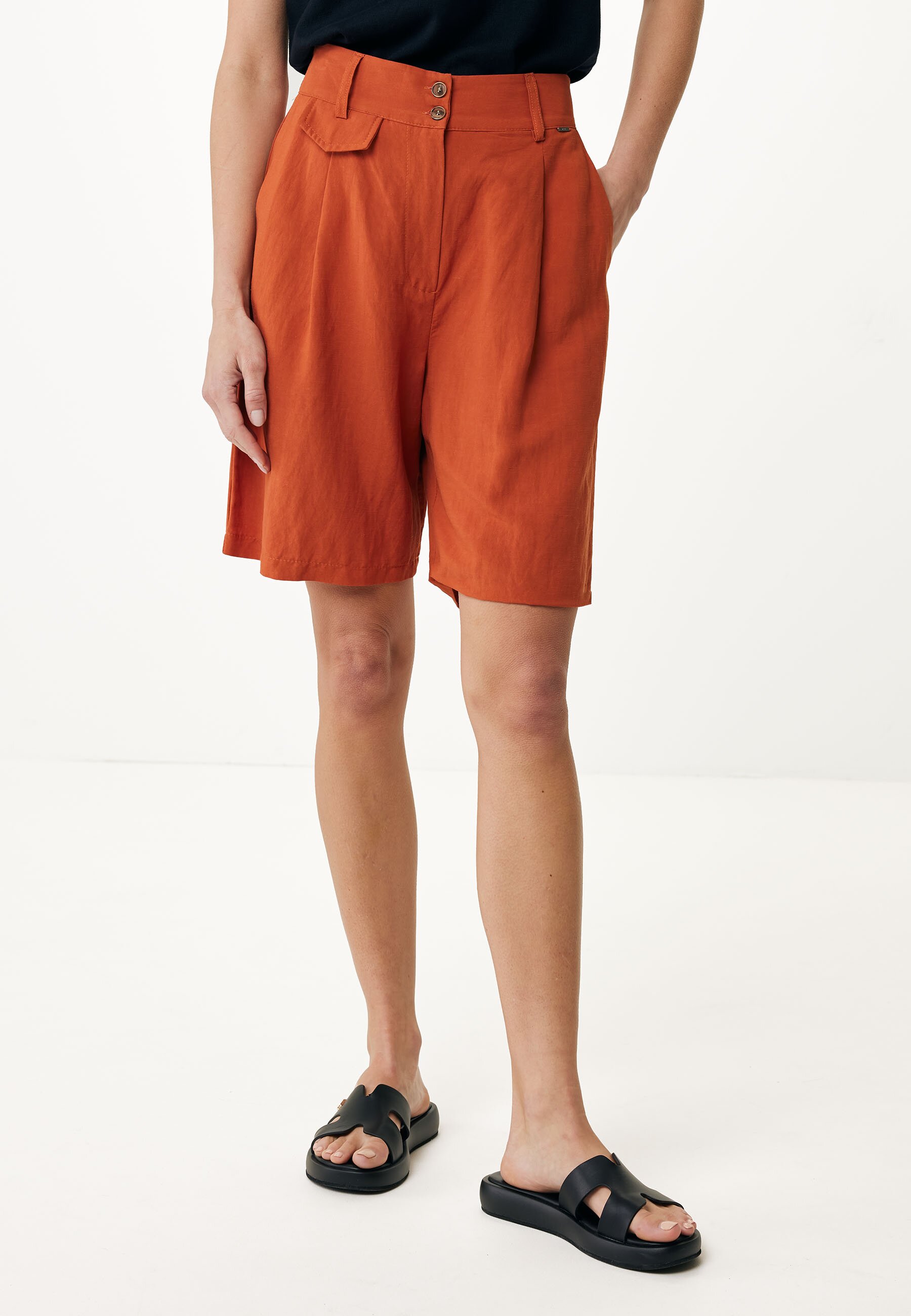 Linen shorts Burned Orange von Mexx