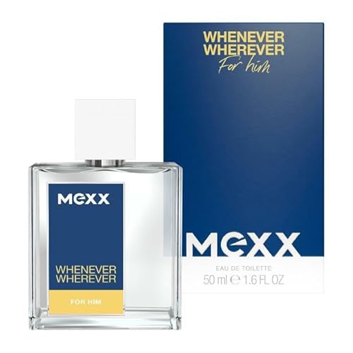 MEXX Whenever Wherever Wherever Eau de Toilette für Männer, perfekt für jeden Anlass, Fougère Zitrusduft, frischer Duft, 50 ml von Mexx