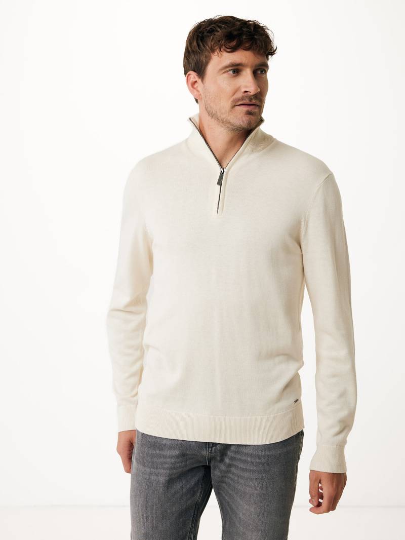 Mateo Knit Sweater Half Zip White von Mexx
